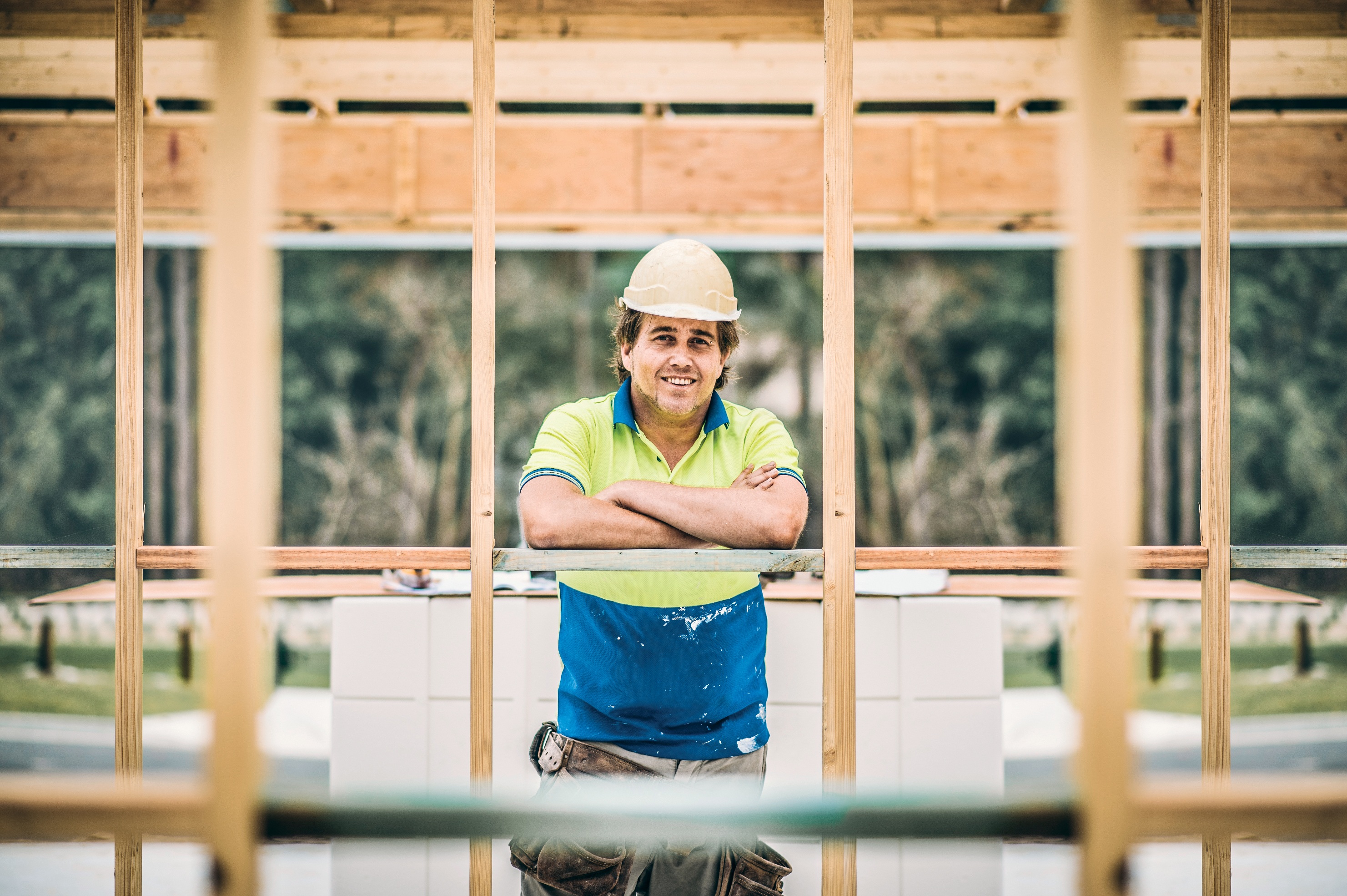 Tradie on construction site