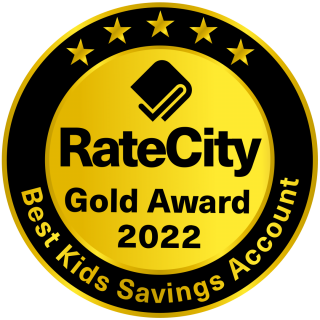 RateCity Gold Awards – 2022  Best Kids Savings Account - Youth eSaver